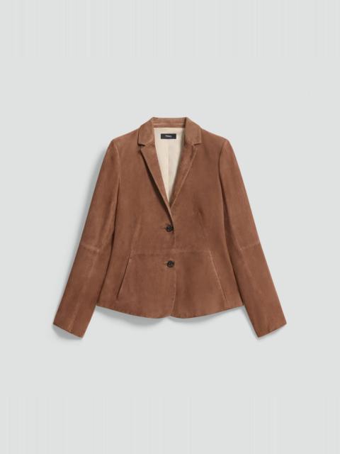 Fitted Blazer in Suede