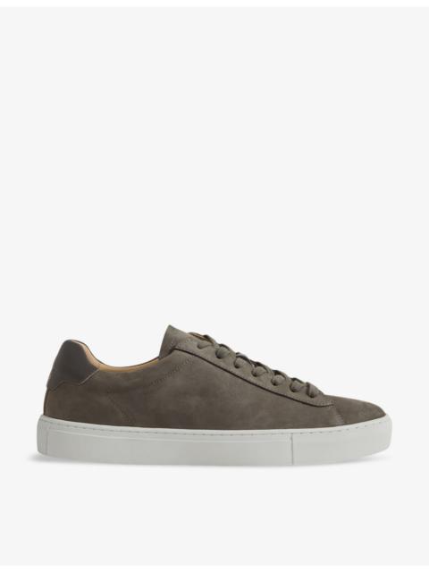Finley logo-embossed leather low-top trainers