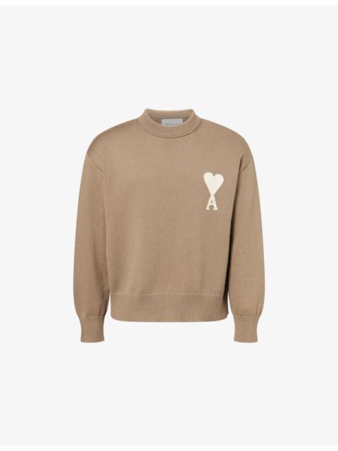 Ami de Coeur Intarsia Cotton-Wool Blend Knitted Jumper