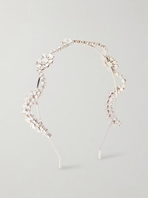 Crystal-embellished Silver-tone Headband