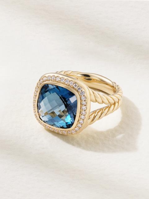 Albion 18-karat Gold, Topaz And Diamond Ring