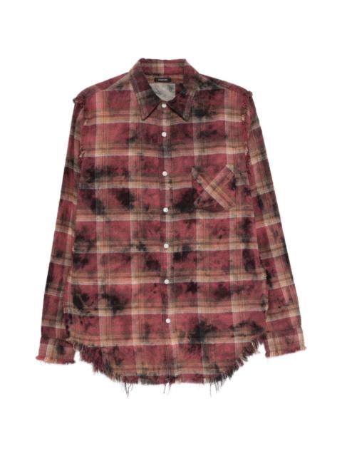 long-sleeve plaid shirt