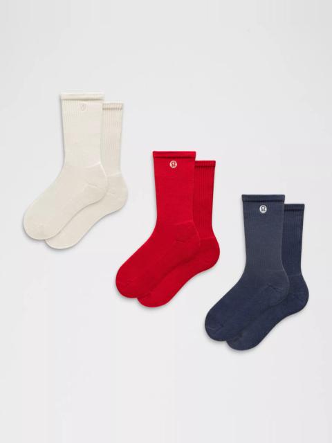 Unisex Daily Essential Crew Socks *3 Pack