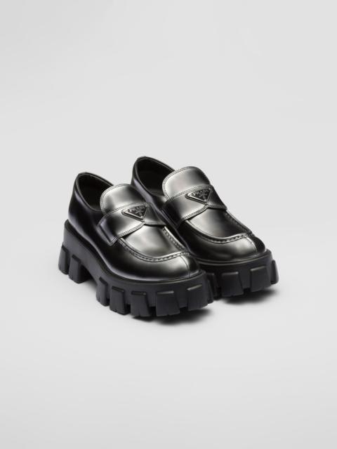 Monolith ombré brushed leather loafers