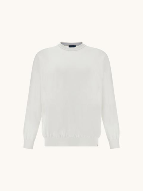 CREW‑NECK SWEATER IN PIUMA COTTON