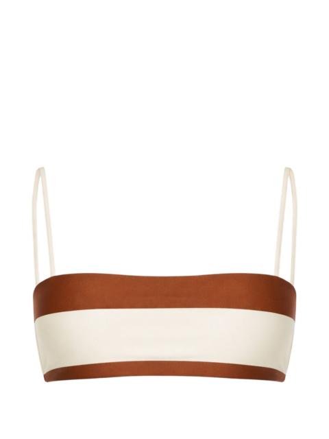 Estrella striped bikini top