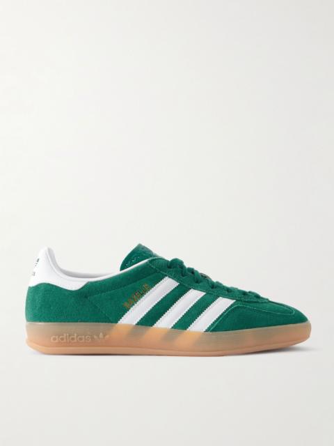 Gazelle Indoor Leather-Trimmed Suede Sneakers Green
