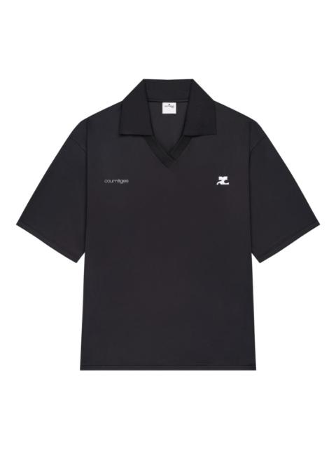 V-neck logo-detail T-shirt