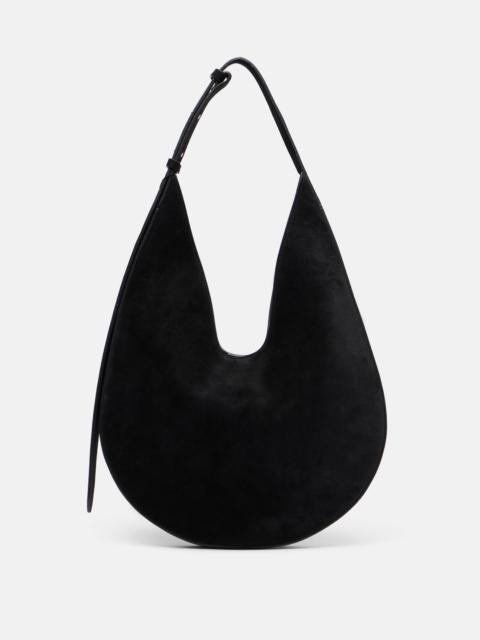 Medium suede shoulder bag