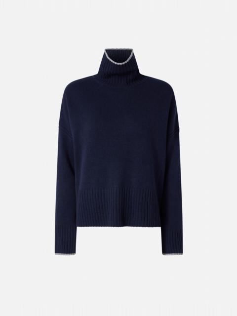 KNIT POLO-NECK SWEATER