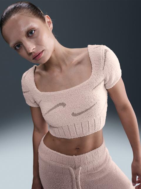 Nike Sportswear Phoenix Cozy Bouclé Women's Slim Short-Sleeve Cropped Knit Top