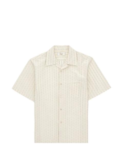 open collar striped shirt