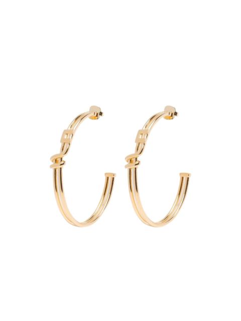 logo hoop earrings
