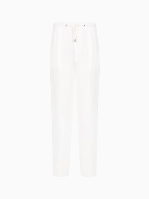 Single-dart, pure linen canvas trousers