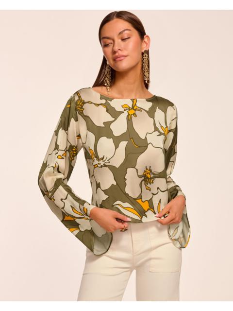 Amanda Boat Neck Long Sleeve Top