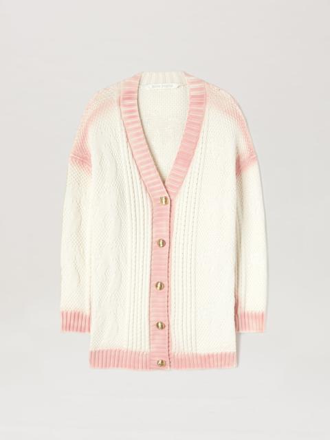 Sprayed Fisherman Cardigan