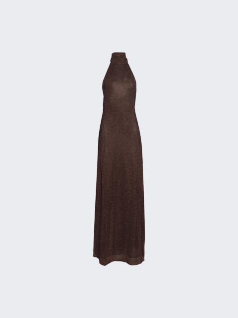 Lumiere Ring Turtleneck Dress Chocolate