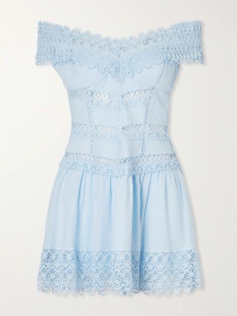 Eliane Cotton-blend Mini Dress