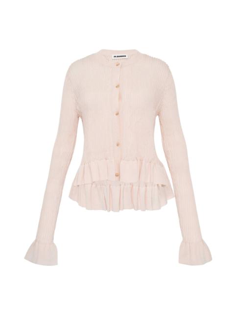 Cardigan With Frill Bottom