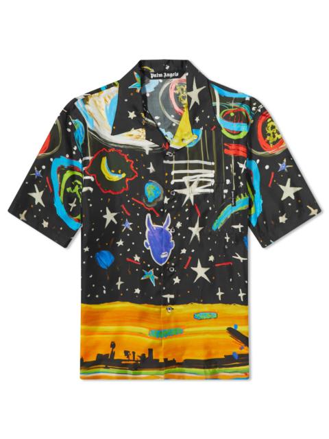 Palm Angels Starry Night Bowling Shirt