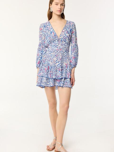Mini Dress Chiara - Blue Wings Flower