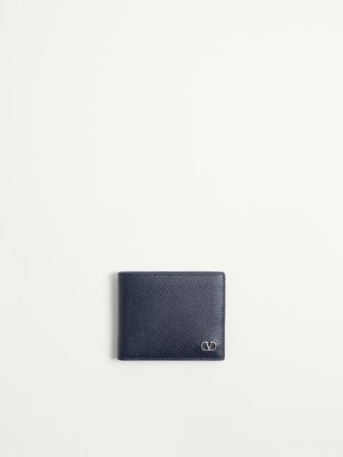 VLOGO SIGNATURE GRAINY CALFSKIN WALLET