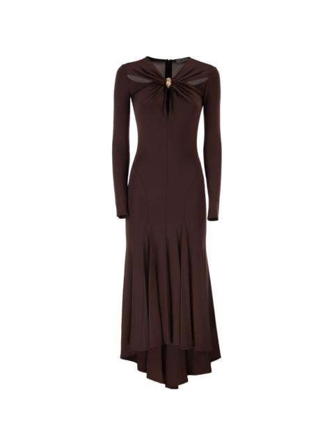 cut-out long-sleeves dress