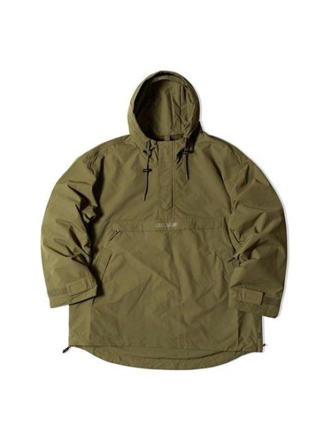 Men's Converse x Kim Jones Crossover Casual Sports Half Zipper Hooded Jacket Military Green 10021731