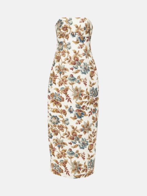 Eleanora Embroidered Ballon Sleeve Maxi Dress