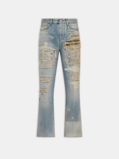 CAMO REPAIR BOOT CUT JEAN