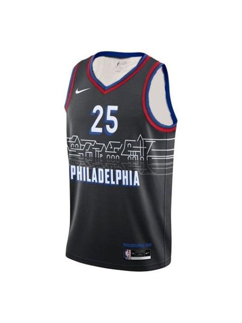 Nike NBA Basketball Sports Jersey SW Fan Edition 20-21 Season Simmons 76 Team 2 No.25 Black CN1771-0