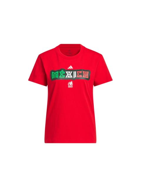 adidas FIFA World Cup 2026 Mexico Home Graphic Tee Better Scarlet