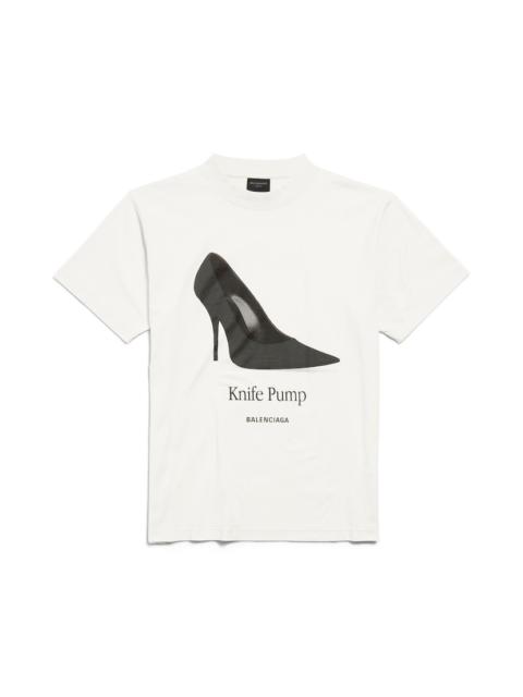 Women's Knife Pump T-shirt Small Fit in White