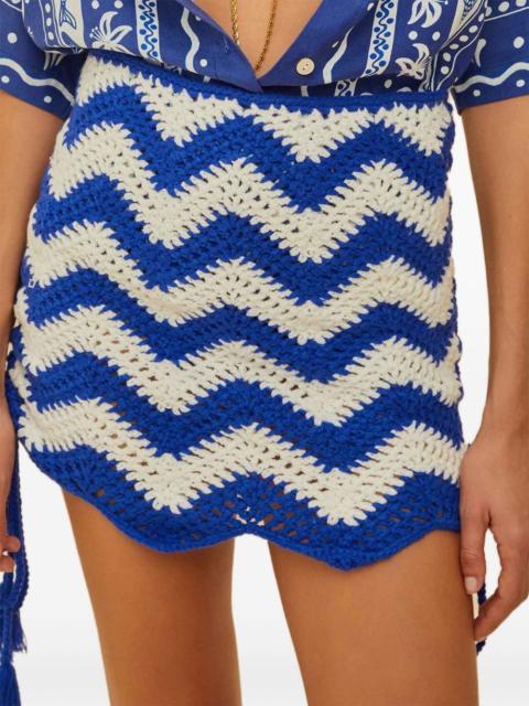chevron tassel mini skirt