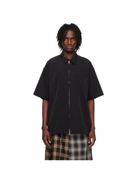 Black Zip Up Gym Shirt