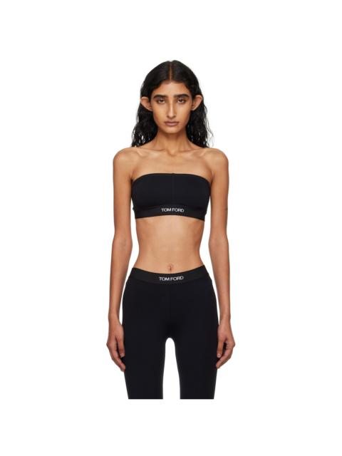 Black Modal Signature Bandeau Bra