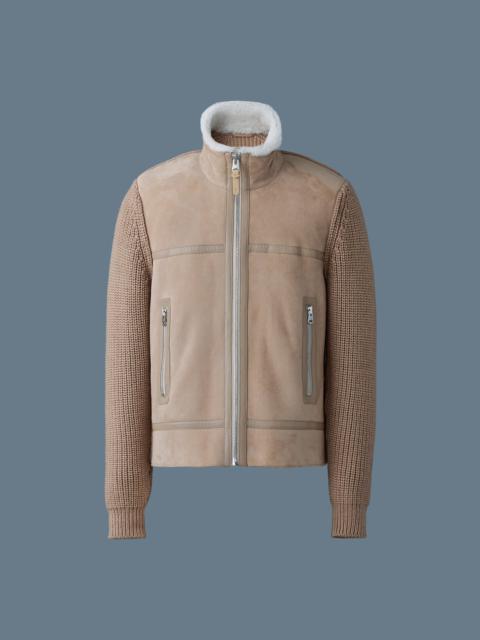 JONATHAN Mixed-media shearling jacket