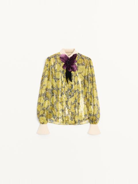 LUREX SHIRT WITH APRÈS L'HIVER POPPIES PRINT