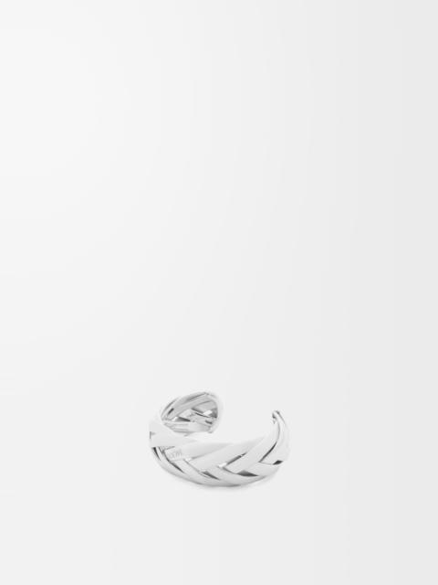 Large braided cuff in sterling silver