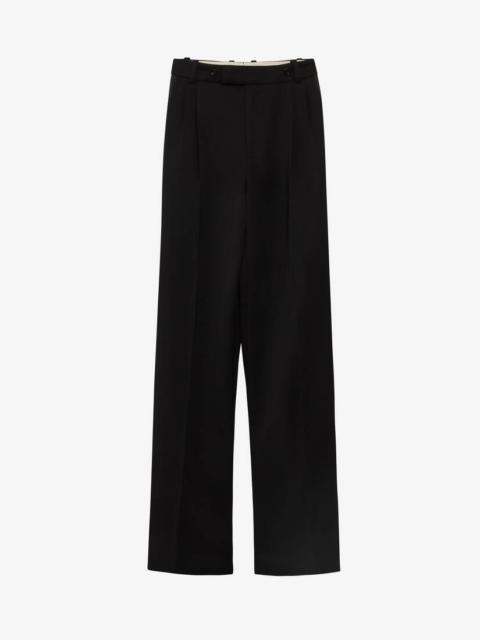 Men's Deep Pleat Tailored Trousers in Black