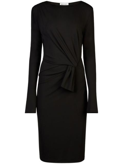 bow-detailing long-sleeve dress