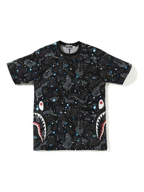 A Bathing Ape Space Camouflage Side Shark Tee 'Black' 1F30-109-004