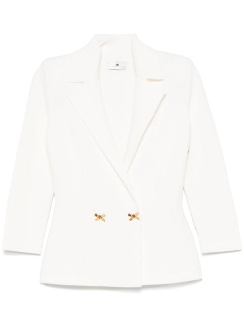 jewelled bows knit blazer