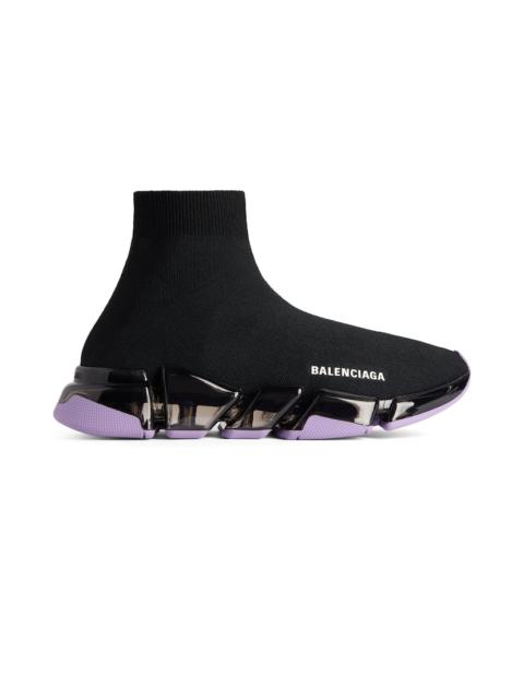 Women's Speed 2.0 Full Clear Sole Recycled Knit Sneaker in Black/lilac