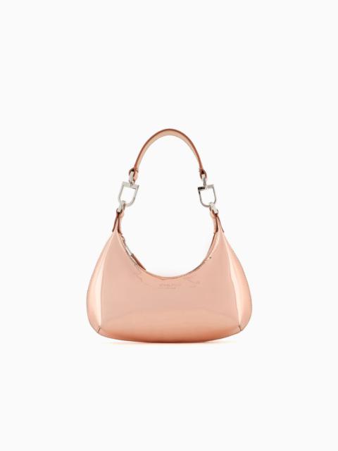 Lamé-leather la Prima mini hobo bag