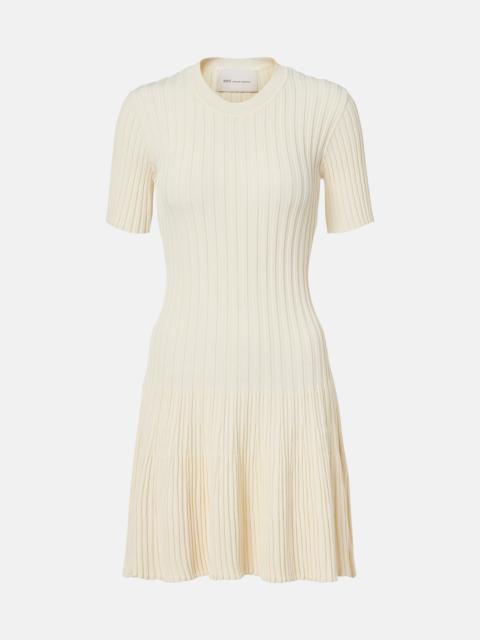 Ribbed-knit minidress
