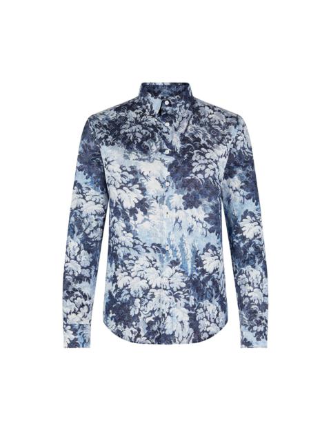 Tapestry Silk Long-Sleeved Shirt
