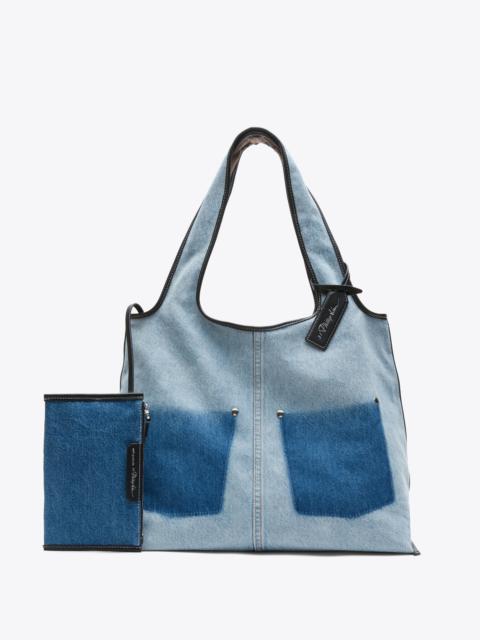 Denim Ghost Patch Market Tote