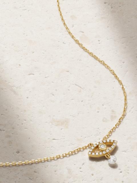 Evil Eye 18-karat Gold Diamond Necklace
