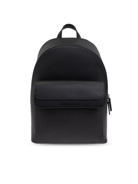 logo-embossed backpack